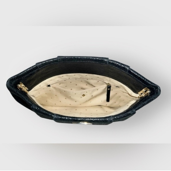 KATE SPADE-Elegant Black And Silver Clutch - Picture 7 of 8